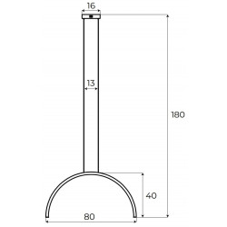 Pakabinamas LED šviestuvas TRIO ARC 21W aukso spalvos