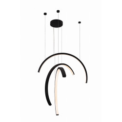 Pakabinamas LED šviestuvas TRIO ARC 63W juodas matinis