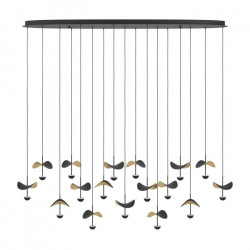 PAKABINAMAS LED ŠVIESTUVAS DRACERA L155 39W JUODAS | AUKSO SPALVOS kaina