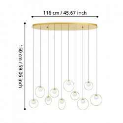 PAKABINAMAS LED ŠVIESTUVAS PORTOCOLOM L116 30W AUKSO SPALVOS pristatymas