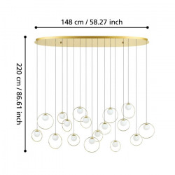 PAKABINAMAS LED ŠVIESTUVAS PORTOCOLOM L148 51W AUKSO SPALVOS pristatymas