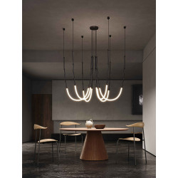 PAKABINAMAS LED ŠVIESTUVAS LEDA 86,4W JUODAS kaina