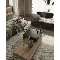 PAKABINAMAS ŠVIESTUVAS TAMAGO Dark Walnut 40W rudas internetu