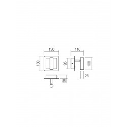 SIENINIS LED ŠVIESTUVAS CLOSER SQUARE 6W JUODAS | ŽALVARIO SPALVOS kaina
