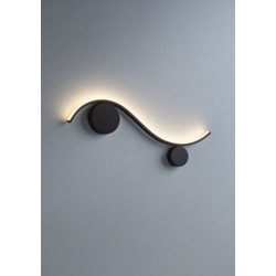 SIENINIS LED ŠVIESTUVAS WAVE 9W JUODAS pigiau