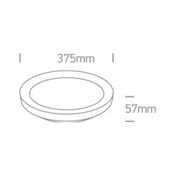 LUBINIS LED ŠVIESTUVAS PLAFO CCT 62130L/B/V 30W D37,5 JUODAS kaina