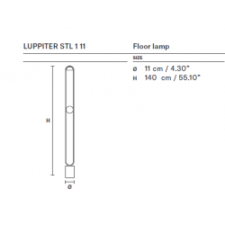 PASTATOMAS LED ŠVIESTUVAS LUPPITER D11 12,5W JUODAS skubiai