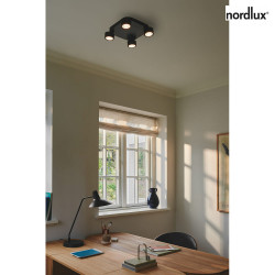 Lubinis LED šviestuvas Clyde 4-spot 14W juodas pigiau