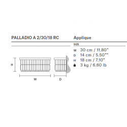 SIENINIS ŠVIESTUVAS PALLADIO H18 JUODAS internetu