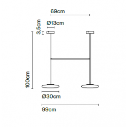 PAKABINAMAS LED ŠVIESTUVAS IHANA L99 H100 15,2W JUODAS skubiai