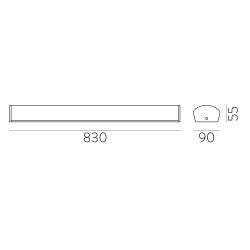 Sieninis LED šviestuvas Aldo 32W 3000-4000K L83 internetu