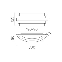 Sieninis LED šviestuvas Luxur 20W BALTAS internetu