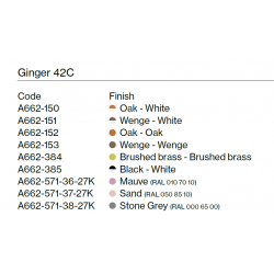 SIENINIS | LUBINIS LED ŠVIESTUVAS GINGER D42 19,7W ŠVIESIAI RUDAS kaina