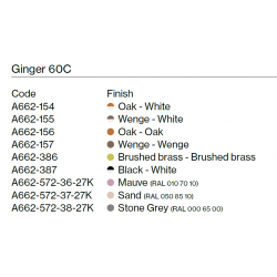 SIENINIS | LUBINIS LED ŠVIESTUVAS GINGER D60 26W TAMSIAI RUDAS internetu
