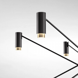 PAKABINAMAS LED ŠVIESTUVAS THE W 110W JUODAS | AUKSO SPALVOS pristatymas