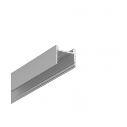 LED PROFILIS HOOD14 F/U1 PAVIRŠINIS, 2M, ALIUMINIS