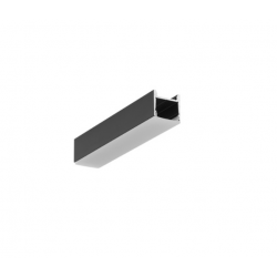 LED PROFILIS HOOD14 F/U1 PAVIRŠINIS, 2M, JUODAS kaina