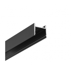 LED PROFILIS HOOD14 F/U1 PAVIRŠINIS, 2M, JUODAS