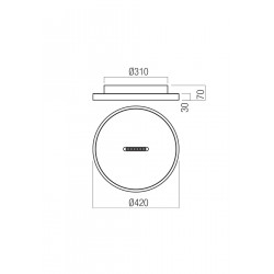 lubinis LED šviestuvas BUTTON 37W D42 baltas dimeriuojamas pigiau