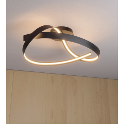 lubinis LED šviestuvas IMPULS 34W D60 juodas STEP DIM kaina
