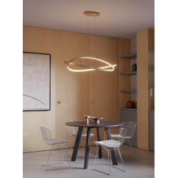 Pakabinamas LED šviestuvas IMPULS 38W juodas STEP DIM pigiau