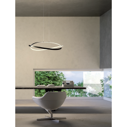 Pakabinamas LED šviestuvas IMPULS 38W juodas STEP DIM pristatymas