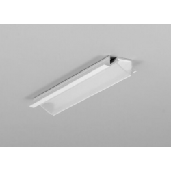 LED PROFILIS DIAGONAL10 C ĮLEIDŽIAMAS, 2M, BALTAS kaina