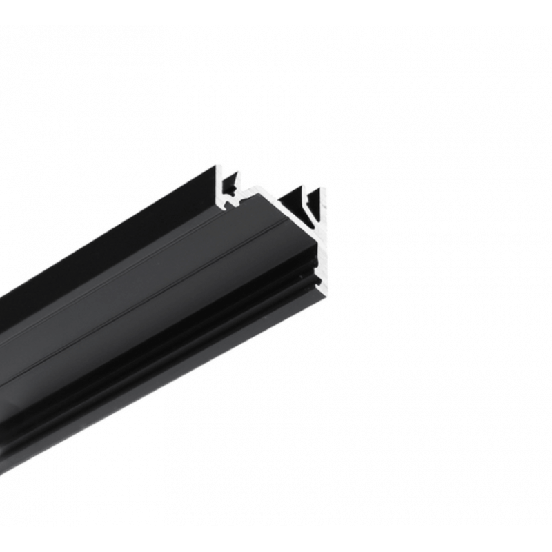LED PROFILIS TOPMET CORNER12.V2 EF/U KAMPINIS, 1M, JUODAS J7000121