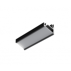 LED PROFILIS CORNER12.V2 EF/U KAMPINIS, 2M, JUODAS kaina