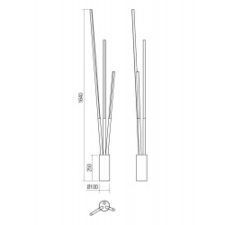 LED TORŠERAS Herald 36W CCT 3000-4000K aukso spalvos STEP DIM pigiau