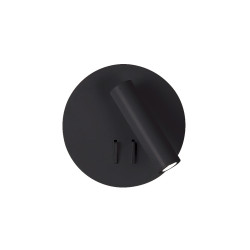 SIENINIS LED ŠVIESTUVAS MOBY 9W JUODAS