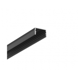 LED PROFILIS UNI14 BC3/Y PAVIRŠINIS, 2M, JUODAS