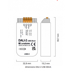 DALI VALDYMO SĄSAJA DALI-2 USB 30mA kaina