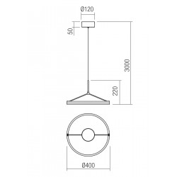 PAKABINAMAS LED ŠVIESTUVAS ORBIT D40 27W BALTAS CCT internetu