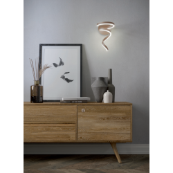 SIENINIS LED ŠVIESTUVAS SCROLL 15W CCT JUODAS kaina