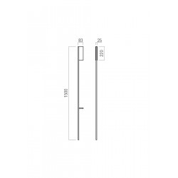SIENINIS LED ŠVIESTUVAS TWIG 17W H150 JUODAS pristatymas