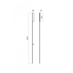 SIENINIS LED ŠVIESTUVAS TWIG 27W H200 JUODAS pristatymas
