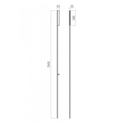 SIENINIS LED ŠVIESTUVAS TWIG 33W H250 JUODAS pristatymas
