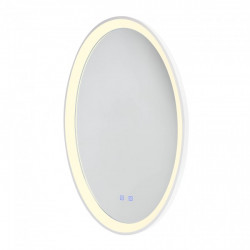 VEIDRODIS SU LED APŠVIETIMU VANITY OVAL 36W BALTAS