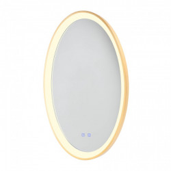 VEIDRODIS SU LED APŠVIETIMU VANITY OVAL 36W AUKSO SPALVOS