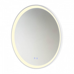 VEIDRODIS SU LED APŠVIETIMU VANITY ROUND 48W BALTAS
