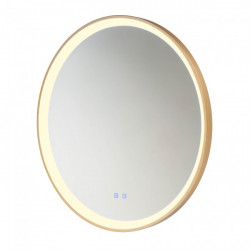 VEIDRODIS SU LED APŠVIETIMU VANITY ROUND 48W AUKSO SPALVOS