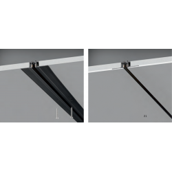 Priglaistomas magnetinis profilis DEVA recessed easy 2m juodas pigiau