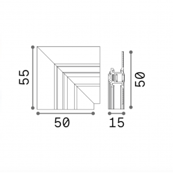 Priglaistoma magnetinio profilio DEVA recessed easy kampinė jungtis juodas kaina