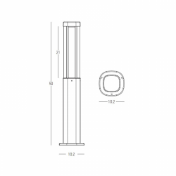 PASTATOMAS LED ŠVIESTUVAS E355 7W H50 tamsiai pilkas