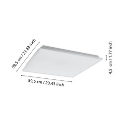 LUBINIS LED ŠVIESTUVAS HERRORA-Z L60 31,8W CCT BALTAS skubiai