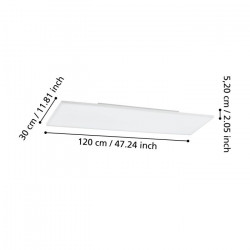 LUBINIS LED ŠVIESTUVAS TURCONA-Z L120 31,8W RGB+CCT BALTAS skubiai