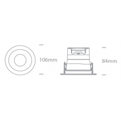ĮLEIDŽIAMAS LED ŠVIESTUVAS 11106PK/W/W 8W IP54 BALTAS kaina