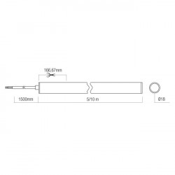 HERMETIŠKA 360° NEONINĖ LED JUOSTA XLOOP D18 72W 4000K 5M skubiai