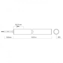 HERMETIŠKA 360° NEONINĖ LED JUOSTA XLOOP D25 125W 4000K 10M skubiai